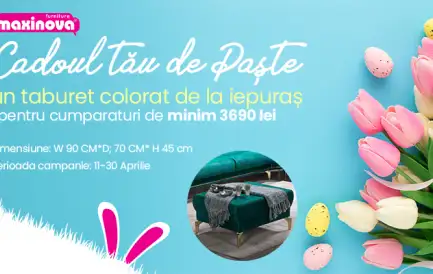 Regulament Campanie aprilie 2022: Cadoul tau de Paste: un taburet colorat de la Iepuras