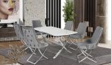 Set Masa cu 6 scaune de Lux,Arma, SILVER
