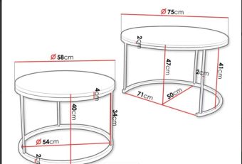 Set Masuta de cafea cu 2 piese Bolivia,crom