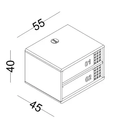 Noptiera cu 2 sertare si functie USB copii,Arcade