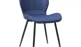 Scaun living din catifea si picioare metalice Top