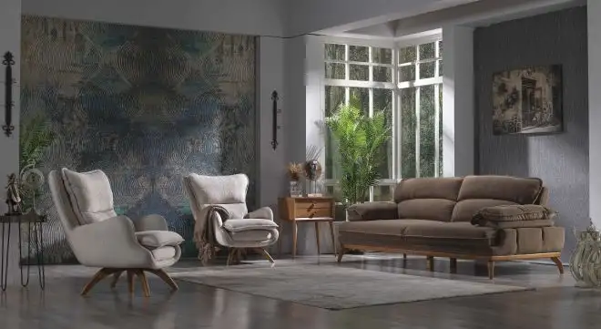 Canapea semiextensibila cu 3 locuri Puffy