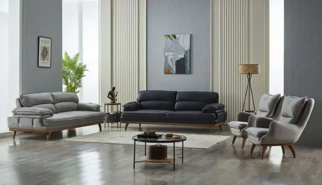 Canapea semiextensibila cu 3 locuri Puffy