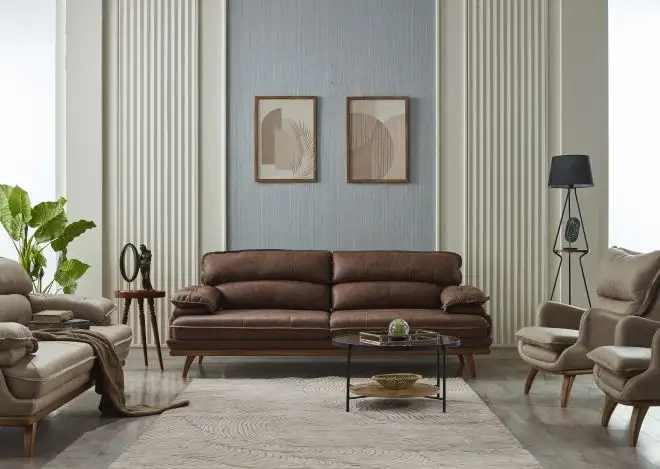Canapea semiextensibila cu 3 locuri Puffy