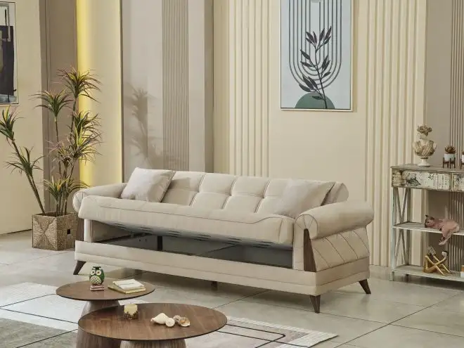 Canapea extensibila 3 locuri cu lada depozitare Villa