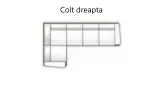 Coltar extensibil cu cotiere reglabile ,Puffy