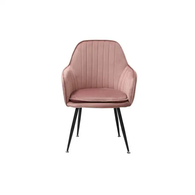 Scaun living din catifea si picioare metalice Cora