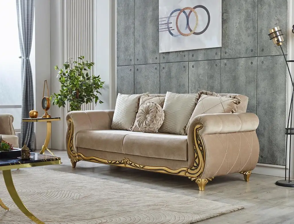 Canapea extensibila de lux cu 3 locuri model Saray